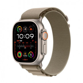 - Apple Watch Ultra 2 GPS + Cellular 49mm Titanium Case with Olive Alpine Loop - Medium (MREY3/MRFJ3)