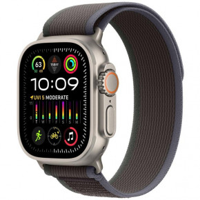 - Apple Watch Ultra 2 GPS + Cellular 49mm Titanium Case with Blue/Black Trail Loop - S/M (MRF53)