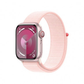 - Apple Watch Series 9 GPS + Cellular 41mm Pink Alu. Case w. Light Pink S. Loop (MRJ13)