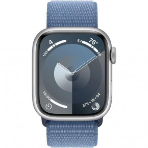 - Apple Watch Series 9 GPS + Cellular 45mm Silver Aluminum Case with Winter Blue Sport Loop (MRMJ3) 3