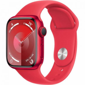 - Apple Watch Series 9 GPS 41mm PRODUCT RED Alu. Case w. PRODUCT RED Sport Band - S/M (MRXG3)