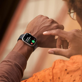 �����-���� Apple Watch Series 8 GPS + Cellular 45mm w/Silver Stainless Steel Case with White Sport Band - M/L (MNVW3) 5