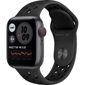 �����-���� Apple Watch Nike Series 6 GPS + Cellular 40mm Space Gray Alu Case w. Anthracite/Black Sport B. (M06L3)