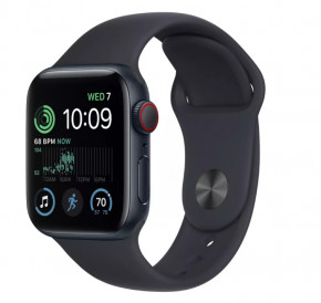 �����-���� Apple Watch SE 2 GPS + Cellular 40mm Midnight Aluminum Case w. Midnight S. Band - M/L (MNTN3)