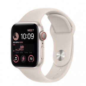 �����-���� Apple Watch SE 2 GPS + Cellular 40mm Starlight Aluminum Case with Starlight Sport Band - S/M (MNTK3)