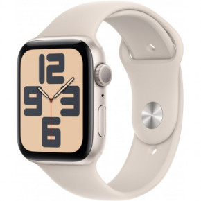 �����-���� Apple Watch SE 2023 GPS 44mm Starlight Aluminium Case with Starlight Sport Band - M/L (MRE53QP/A)
