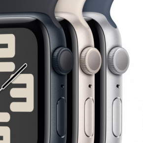 �����-���� Apple Watch SE 2023 GPS 44mm Starlight Aluminium Case with Starlight Sport Band - M/L (MRE53QP/A) 4