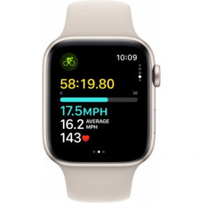 �����-���� Apple Watch SE 2023 GPS 44mm Starlight Aluminium Case with Starlight Sport Band - M/L (MRE53QP/A) 7