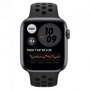 �����-���� Apple Watch SE 44mm Space Grey / Aluminium Case UA Anthracite / Black Nike Sport Band (MYYK2) 3