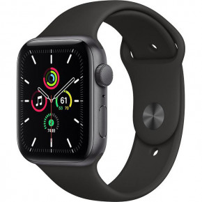 �����-���� Apple Watch SE GPS 44mm Space Gray Aluminum Case with Black Sport Band (MYDT2)