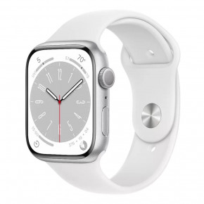 �����-���� Apple Watch Series 8 GPS 41mm Silver Aluminum Case with White Sport Band - S/M (MP6L3)