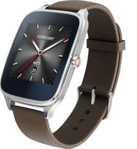 - ASUS ZenWatch 2 WI501Q Silver/Silicon Brown Refabrished Grade B 3