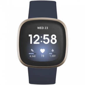 - FitBit Versa 3 blue gold 3