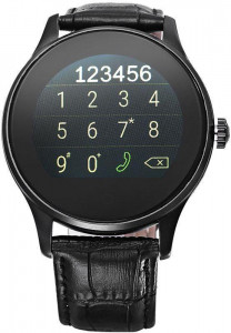 - UWatch K88H Black Leather Strap #I/S 7