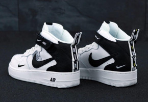  Nike Air Force 1 Mid TM White Black (     ) 5