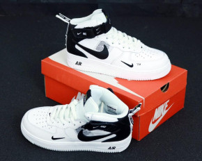  Nike Air Force 1 Mid TM White Black (     ) 6