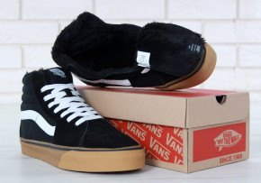      Vans SK-8 Black White Gum Suede 9