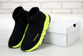  Balenciaga Speed Trainer Black Yellow (  - )