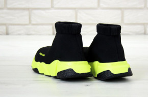  Balenciaga Speed Trainer Black Yellow (  - ) 6