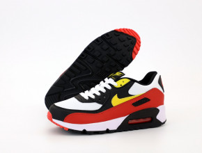  Nike Air Max 90 Black White Red Yellow 7