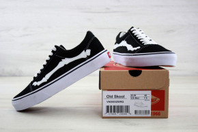  Vans Old School Black White Bones (    -  ) 5