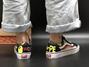  Vans Old Skool X Bape Custom Shark Camo     -      10