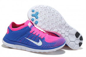  Nike Free Run 4.0 Flyknit Blue Pink