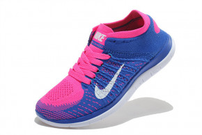  Nike Free Run 4.0 Flyknit Blue Pink 3