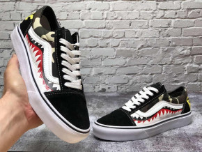  Vans Old Skool X Bape Custom Shark Camo     -     