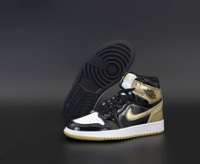    Nike Air Jordan 1 Retro Black Gold (Ƴ     )  , 38