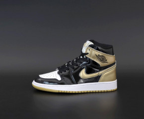    Nike Air Jordan 1 Retro Black Gold (Ƴ     )  , 38 3