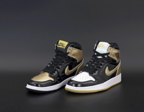    Nike Air Jordan 1 Retro Black Gold (Ƴ     )  , 38 5