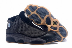   Air Jordan 13 High QUAI 54 Shoes Black Grey Khaki 45