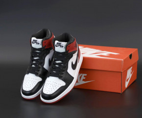    Nike Air Jordan 1 Retro Black White Red (    ) 3