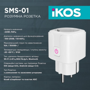   Ikos SMS-01 White (0009-CSS) 3