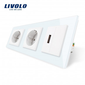       USB 2.1 5V Livolo    (VL-C7C2EU1USB0-11)