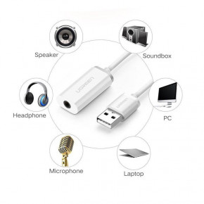   USB AUX jack, TRRS (Mic & Ear), ALC4042 Ugreen  US206 (30712) 7