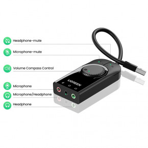   USB AUX jack, TRS(Mic + Ear) SSS1629 Ugreen  CM129 (40964) 3