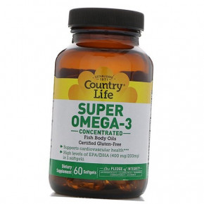   Country Life Super Omega-3 Concentrated 60  (67124005)