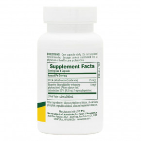 ϳ  Natures Plus DHEA-25 with BioPerine 60   3