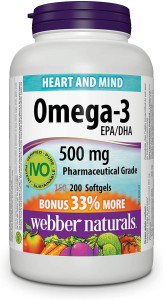   Webber Naturals Omega-3 500mg 200  (4384303449)