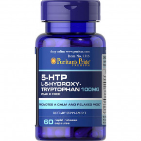  Puritans Pride 5-HTP 100mg 60  (100-40-1381340-20)