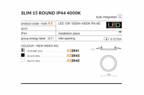   AZzardo SLIM 15 ROUND IP44 4000K AZ2841 3