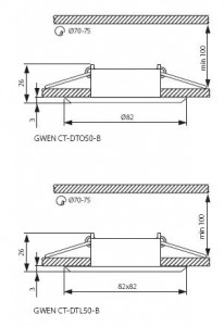   Kanlux GWEN CT-DTL50-B 18530 3