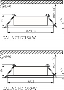   Kanlux DALLA CT-DTL50-W 22431 4