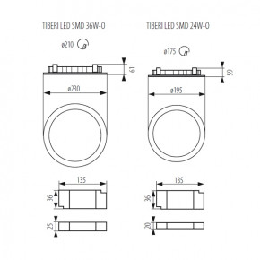   Kanlux TIBERI LED SMD 36W-O 25511 3