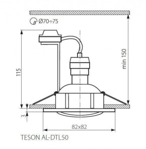   Kanlux TESON AL-DTL50 7371 3