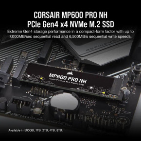  SSD  500GB M.2 NVMe Corsair MP600 Pro NH M.2 2280 PCIe Gen4.0 x4 3D TLC (CSSD-F0500GBMP600PNH) 4