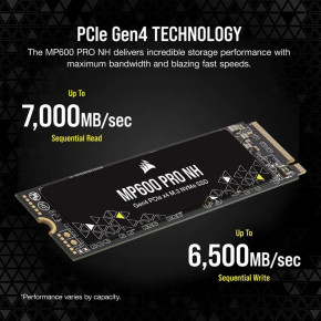  SSD  500GB M.2 NVMe Corsair MP600 Pro NH M.2 2280 PCIe Gen4.0 x4 3D TLC (CSSD-F0500GBMP600PNH) 5