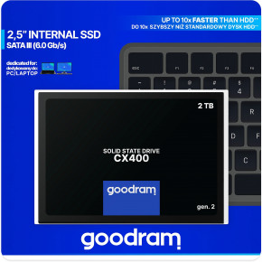  SSD 2TB GoodRAM CX400 SATA III 2.5 3D NAND (SSDPR-CX400-02T-G2) 7